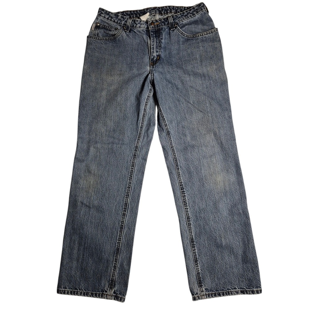 Carhartt Women's 12x30 WB160 VIO Blue Denim Jeans Relaxed Fit 100% Cotton - Picture 2 of 12